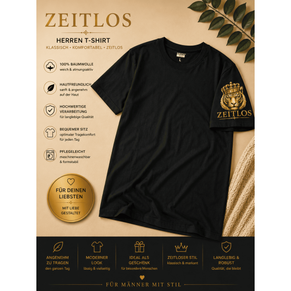 T shirt Zeitlos  Kurzarm