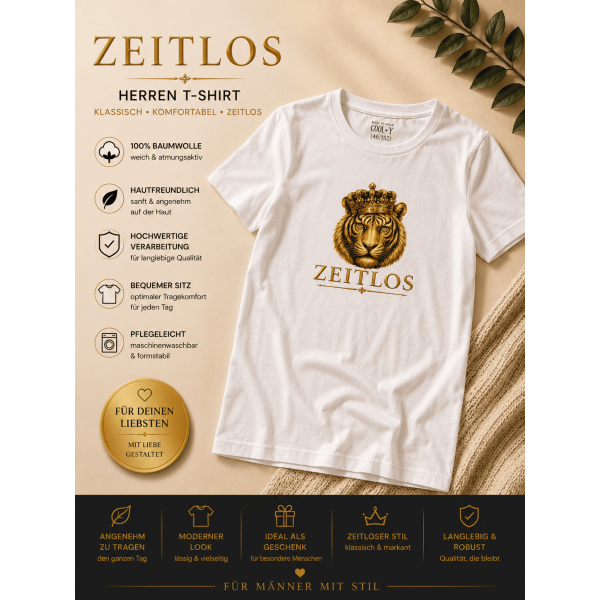 T shirt Zeitlos  Kurzarm