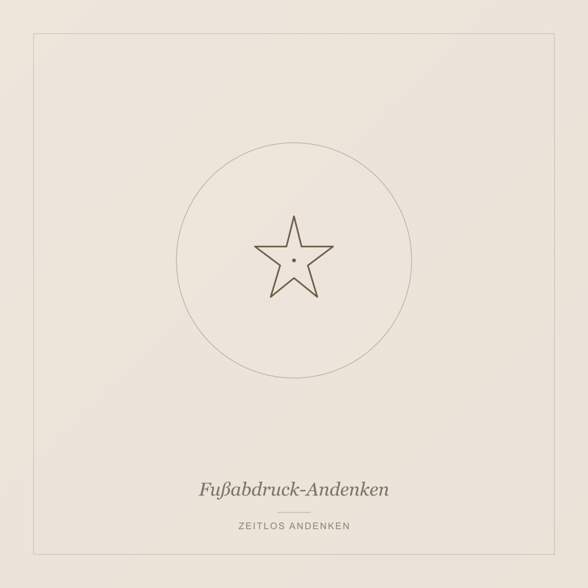 Fußabdruck-Andenken
