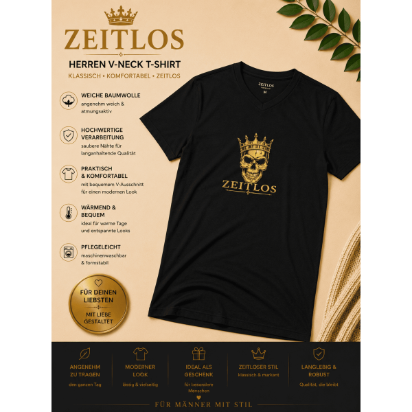 T shirt Zeitlos  Kurzarm