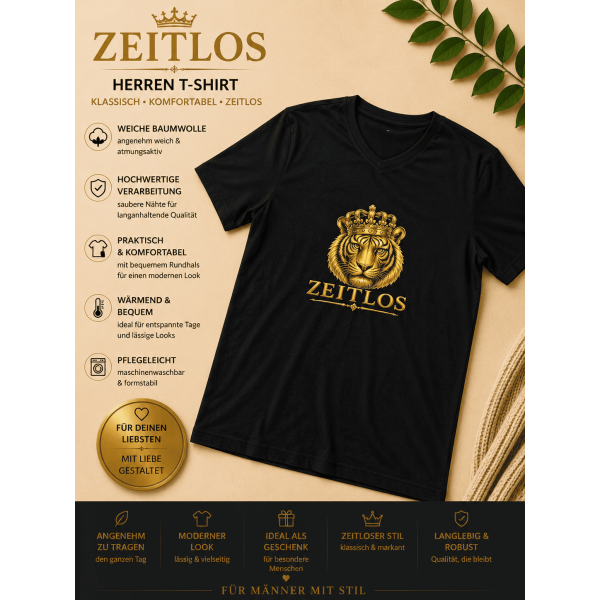 T shirt Zeitlos  Kurzarm