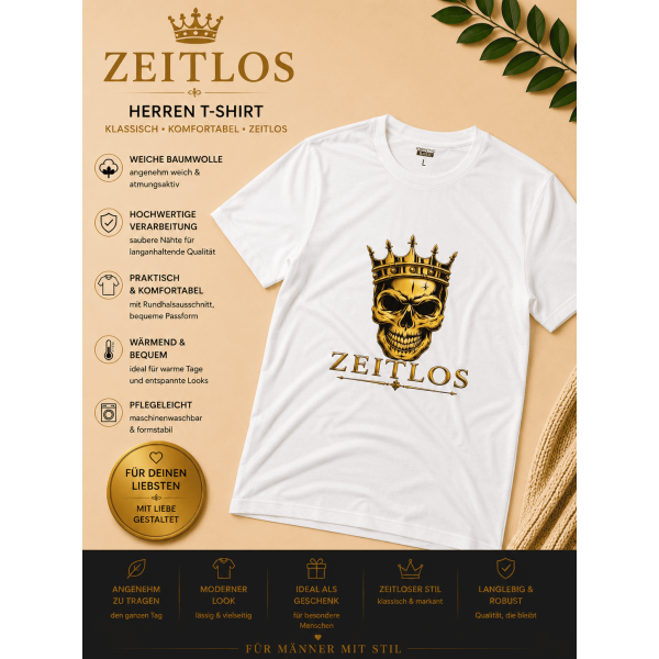 T shirt Zeitlos  Kurzarm
