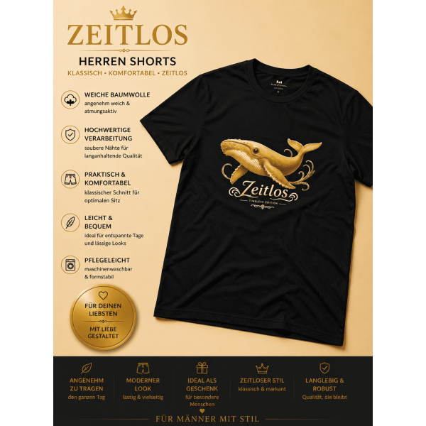 T shirt Zeitlos  Kurzarm