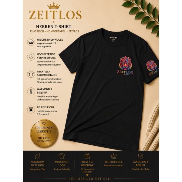 T shirt Zeitlos  Kurzarm