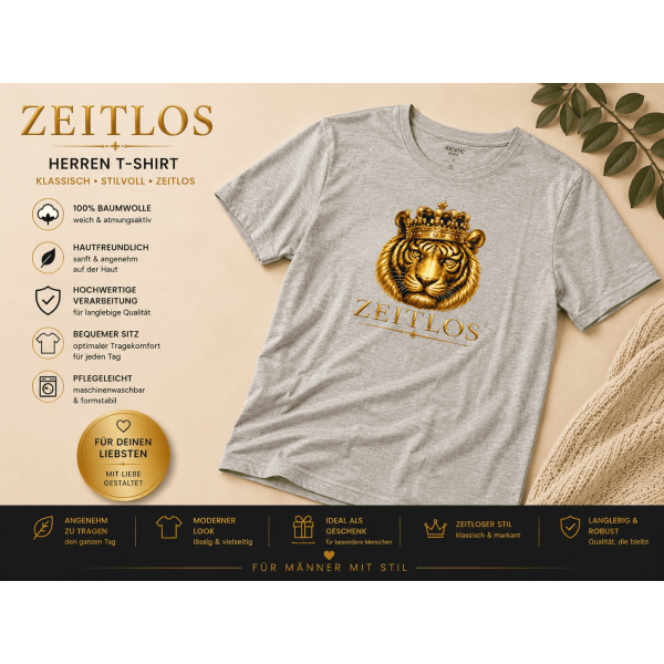 T shirt Zeitlos  Kurzarm